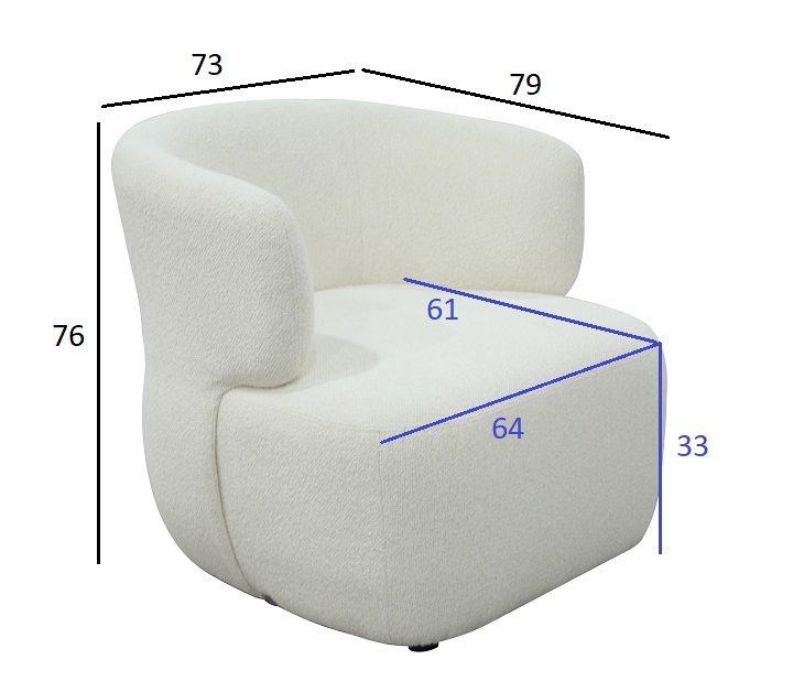 Кресло Tirolo букле белое 6
