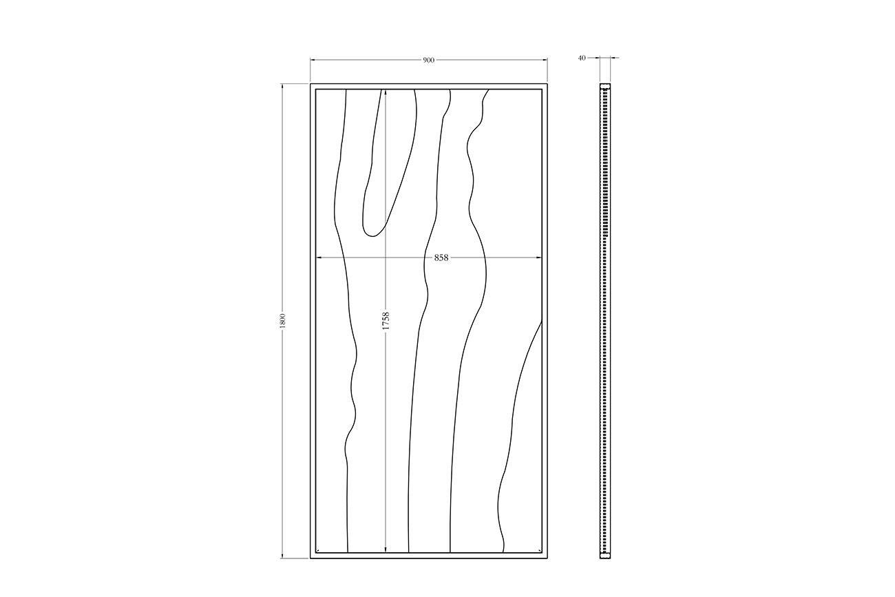 Зеркало напольное с рисунком 4
