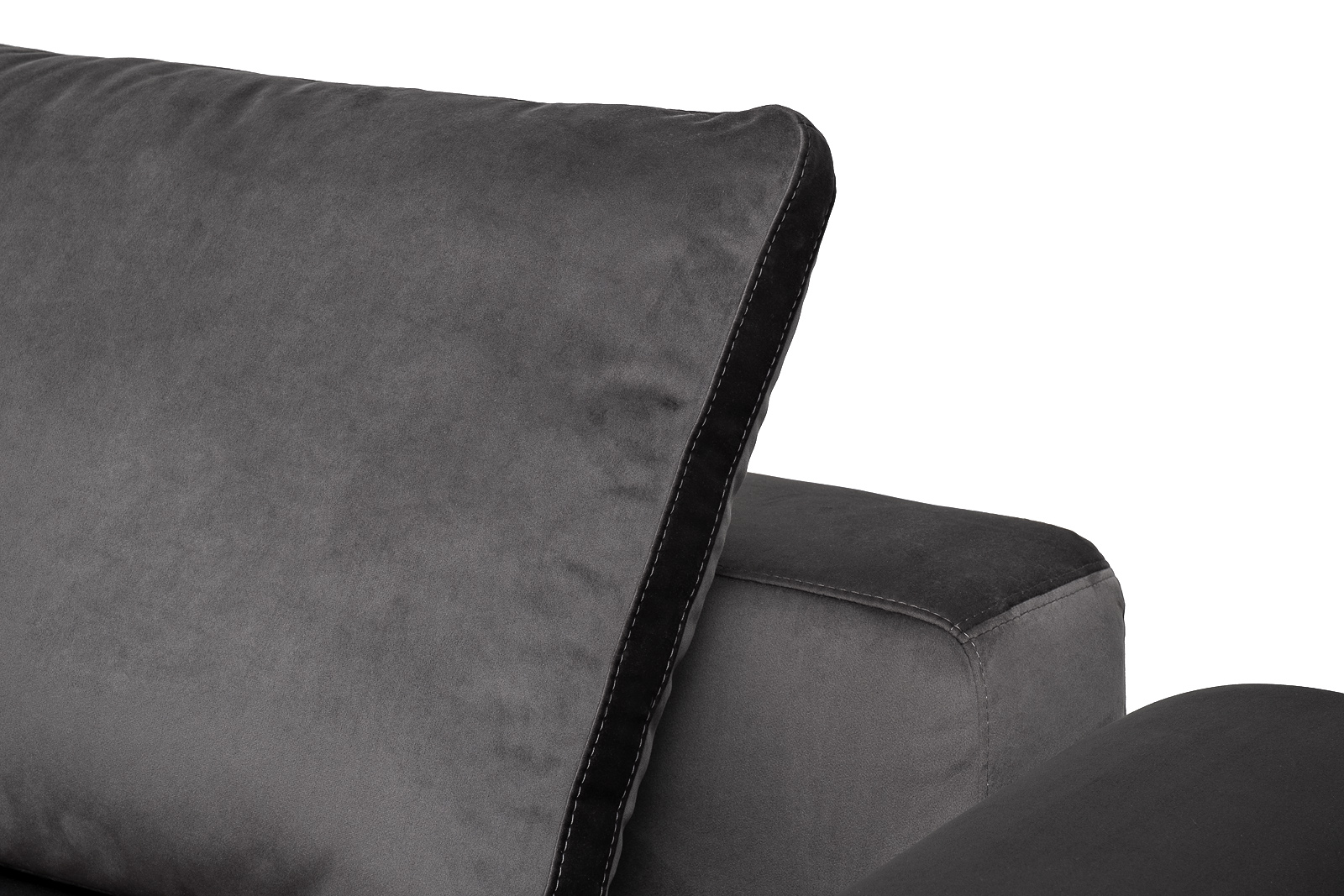 Диван Turin трехместный раскладной велюровый темно-серый 5