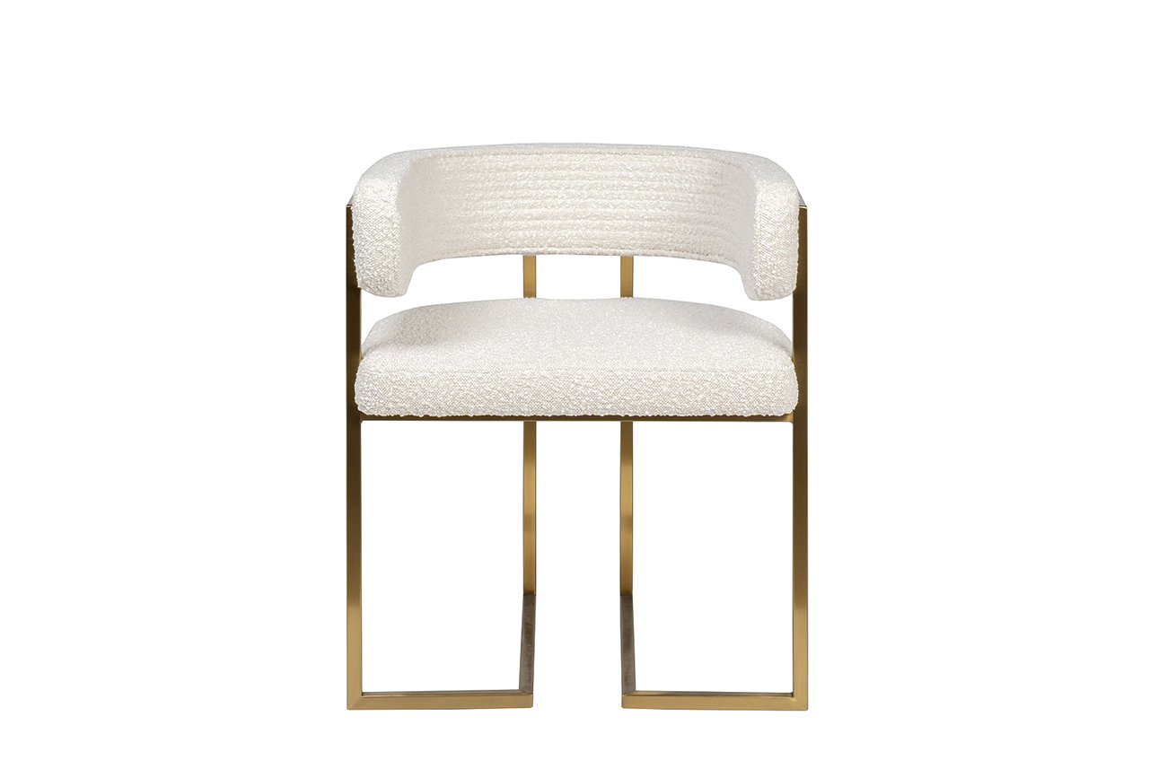 Стул букле бежевый/матовое золото 1