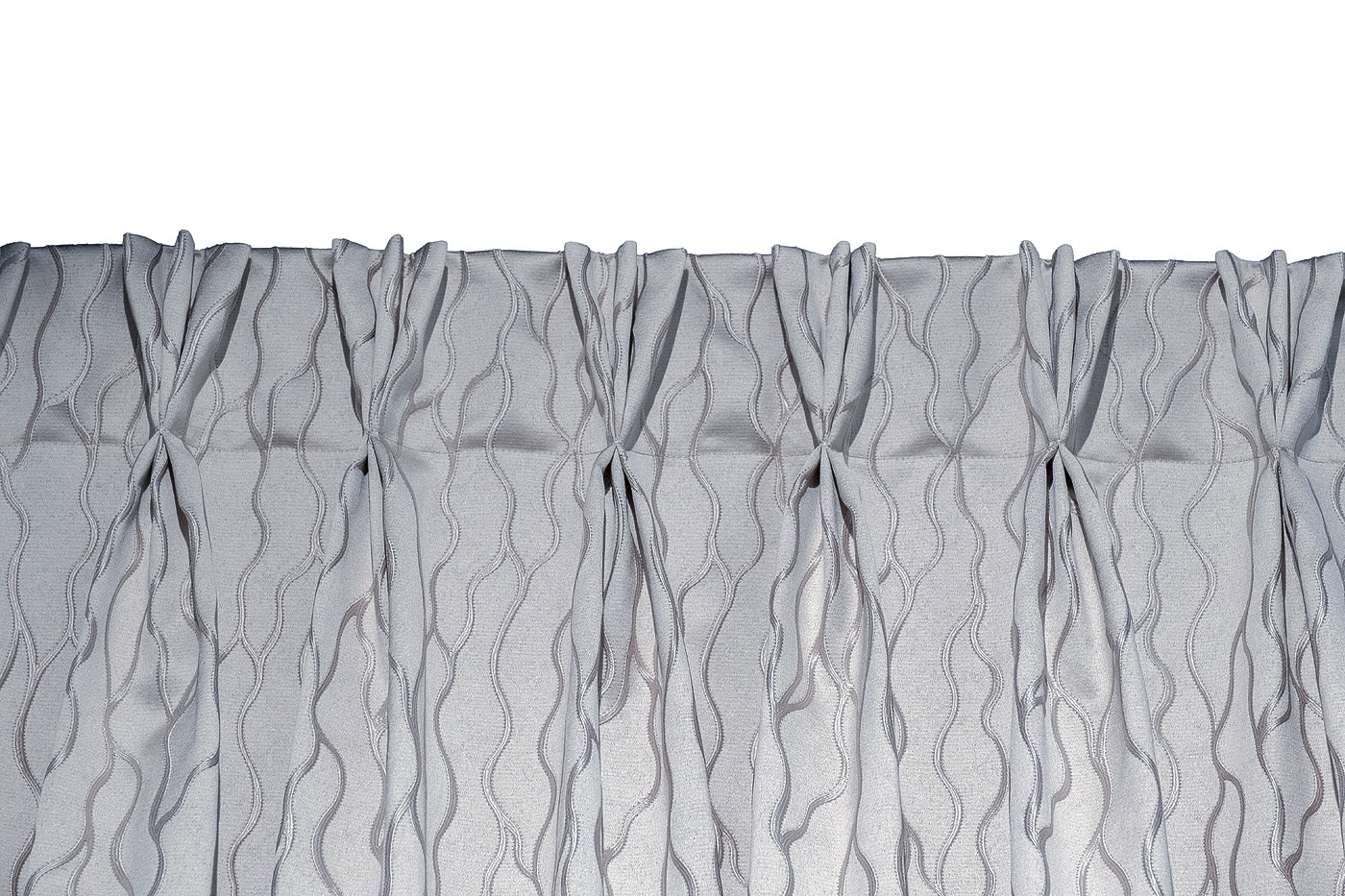 Портьера Мэш (Mesh) 275х260см голубая 4