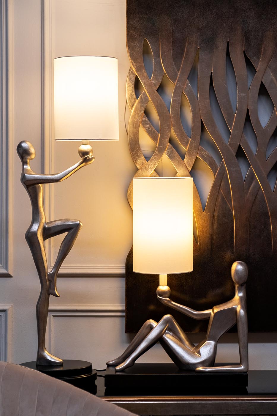 Лампа настольная «Рекамье» (бежевый плафон) 4