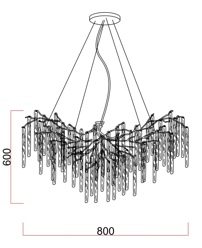 Люстра Asida стекло/золото 2