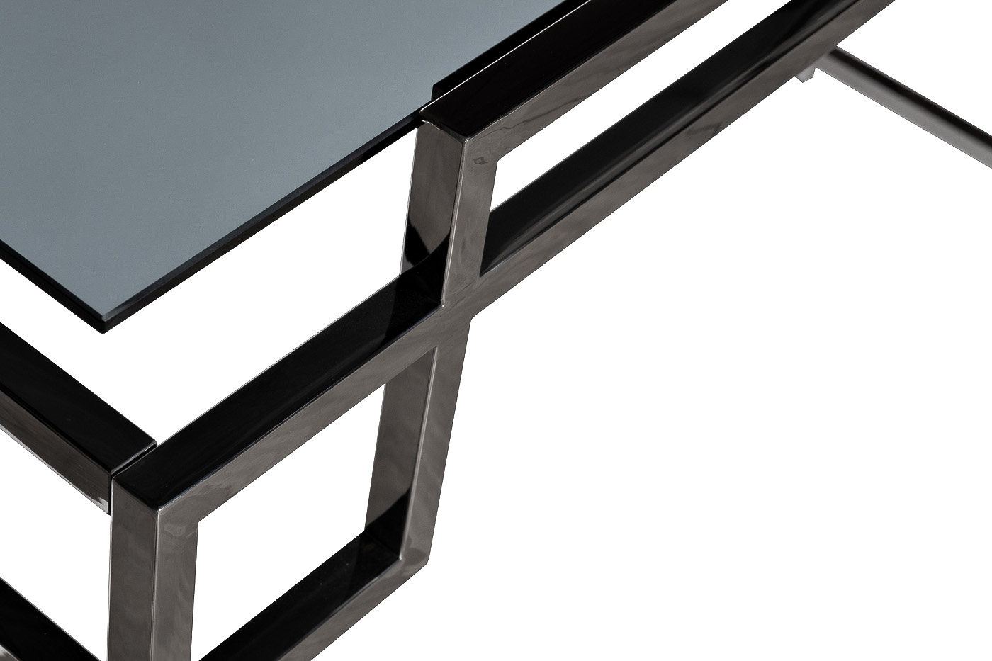 Консоль темное стекло/темный хром 3