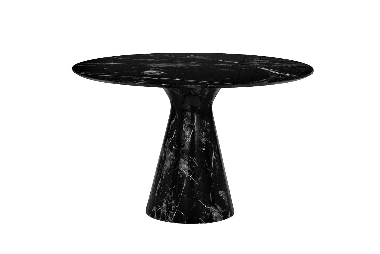 Стол обеденный круглый черный 1