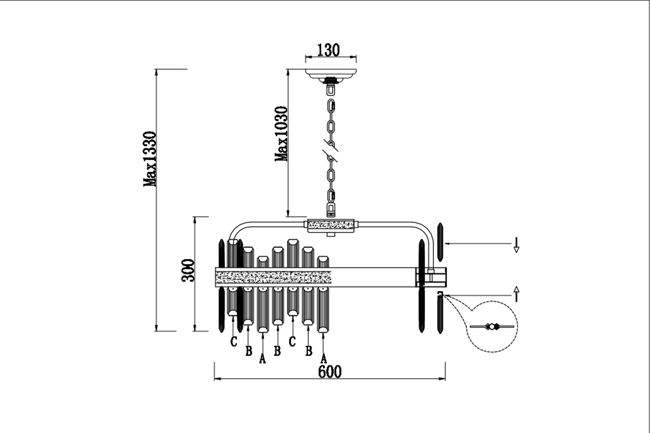 Люстра Ледник (Glacier) подвесная 3