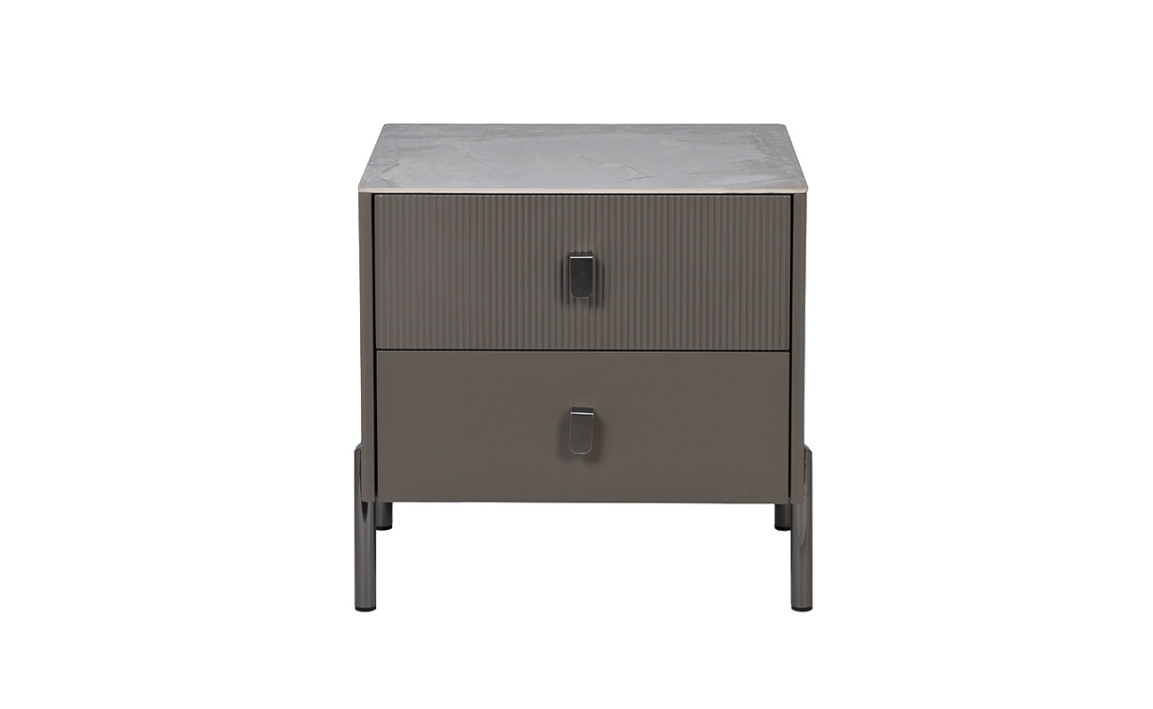 Тумбочка с ящиками серая 1