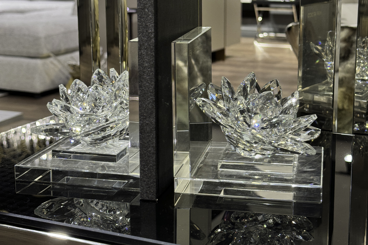 Держатели для книг «Лотосы» хрустальные 3