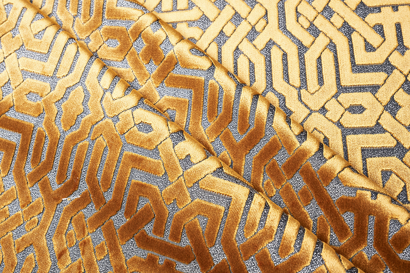 Ткань портьерная/мебельная ГЕОМЕТРИЯ (LATTICE) оранжевая 3