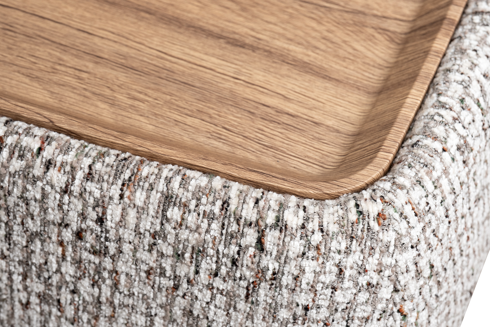 Столик прикроватный мягкий Руна(Runa) шенилл серый 4