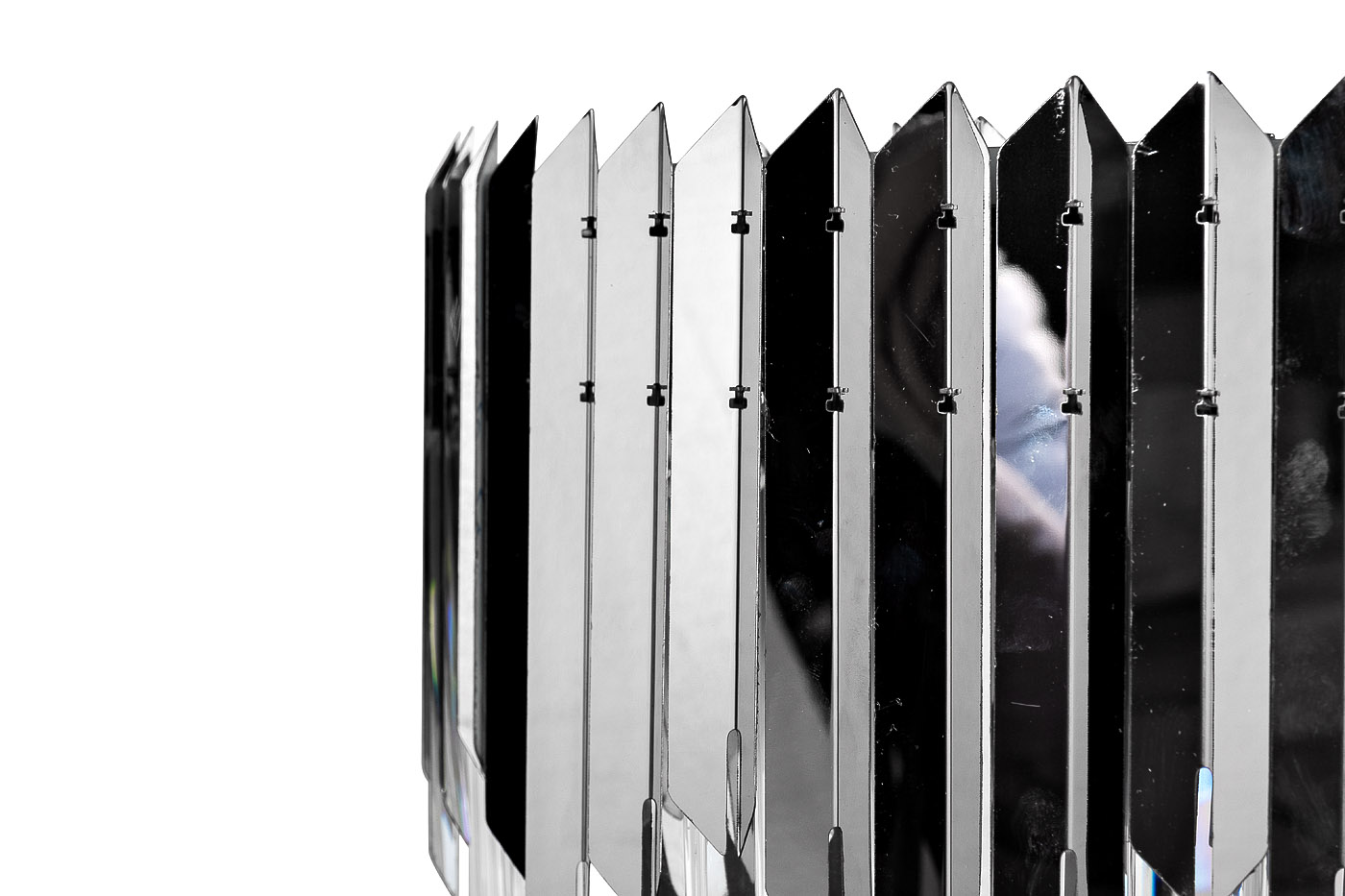 Люстра стеклянная (хром) 2