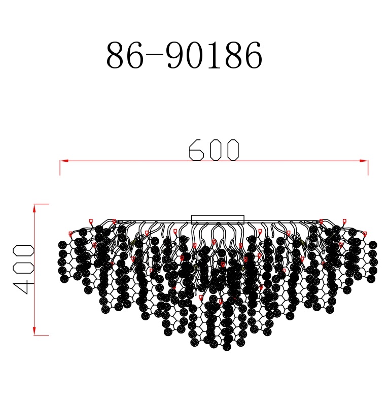 Люстра Тенера (Tenera) круглая золото 2