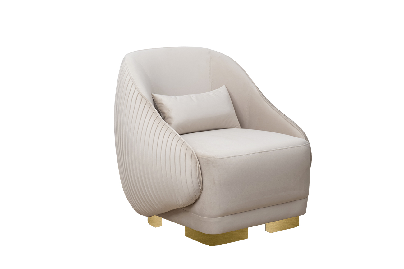 Кресло Палаццо(Palazzo) велюровое бежевое 2