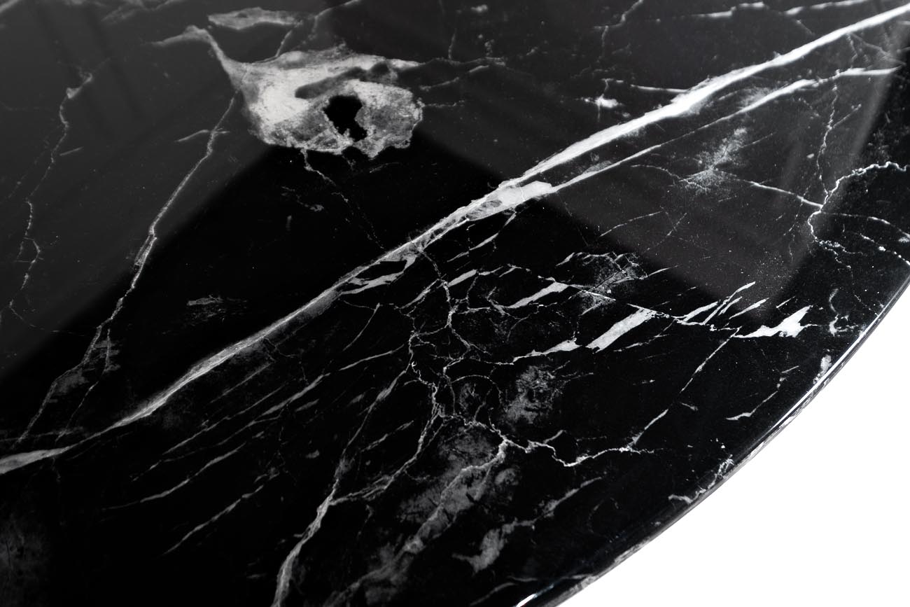 Стол обеденный круглый черный 2