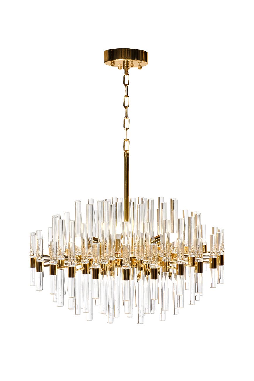 Люстра Serena прозрачное стекло/золото 1
