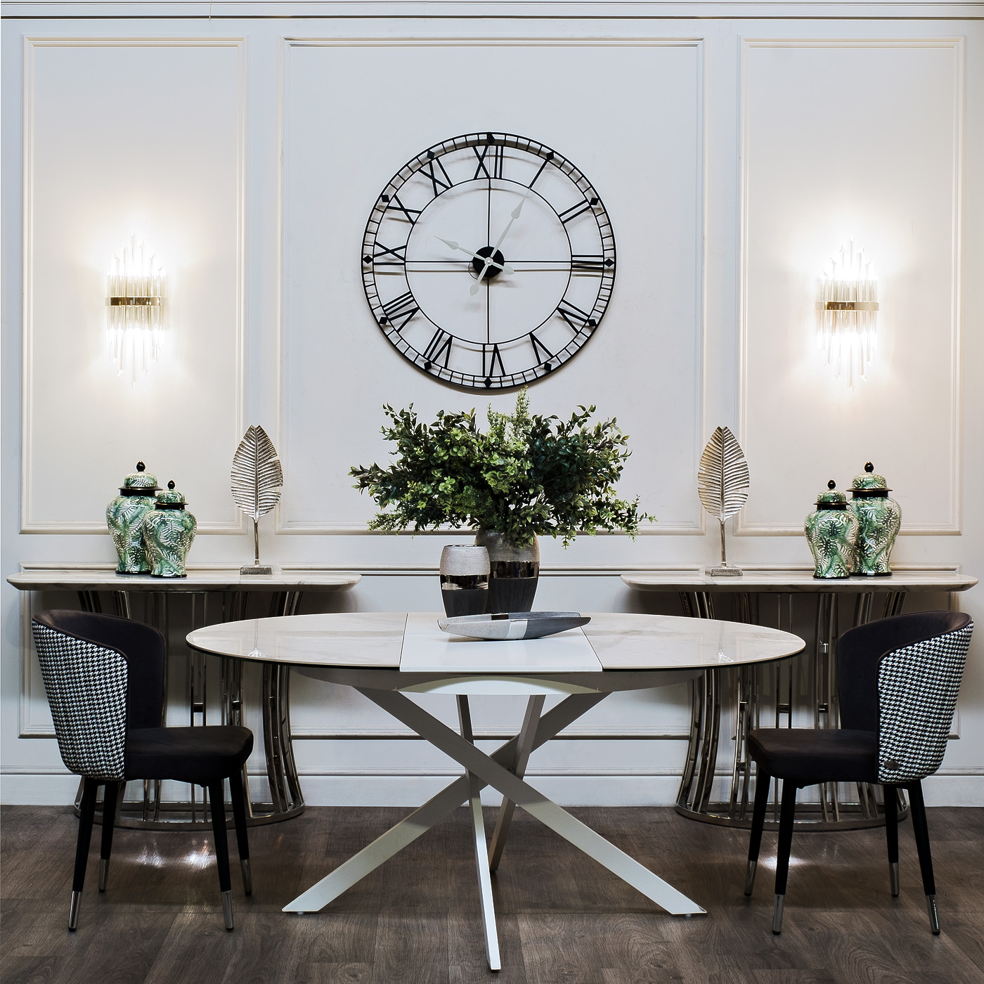 Бра стеклянное (хром) 5