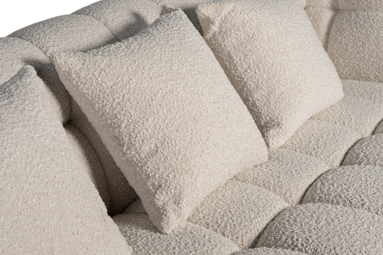 Диван Прато (Prato) трехместный букле белый 5