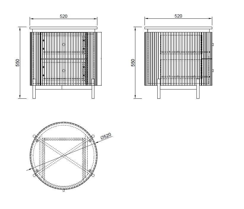 Тумбочка с 2мя ящиками и мраморной столешницей 7