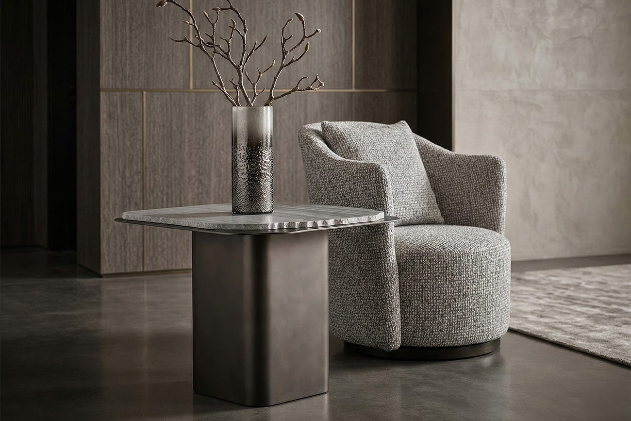 Кресло Верона(Verona) вращающееся шенилл серый/бронза 8