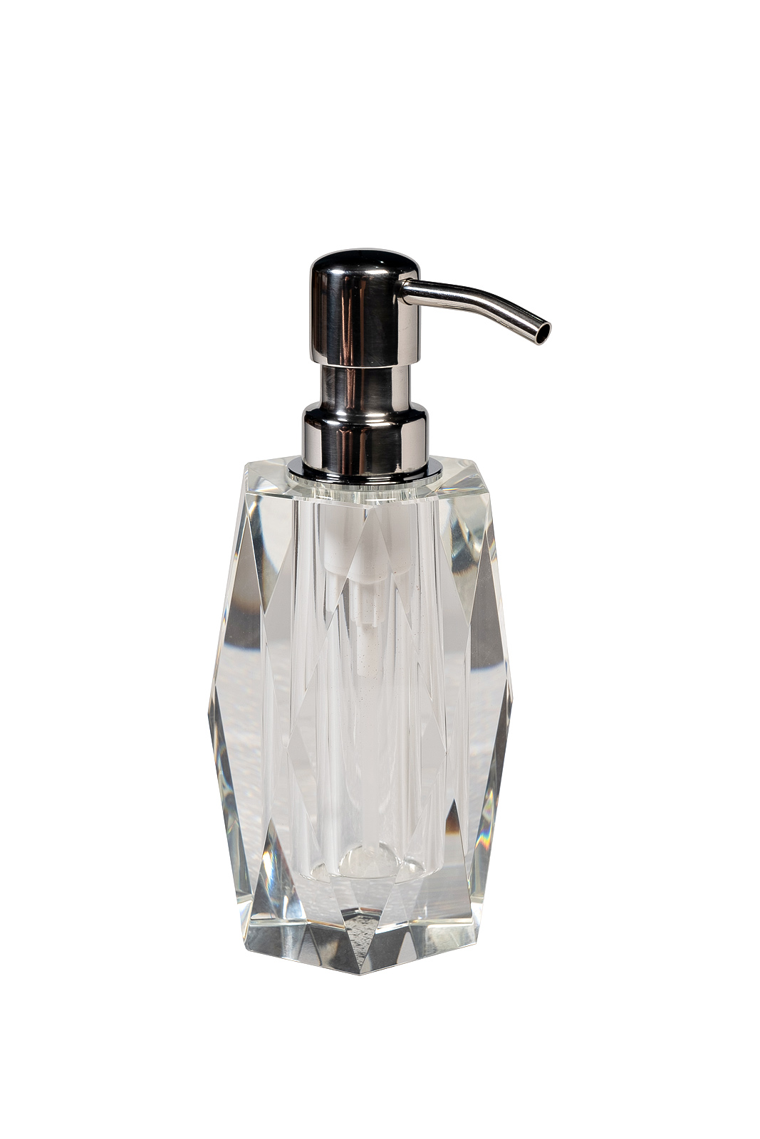 Диспенсер для мыла стеклянный прозрачный 50мл 1