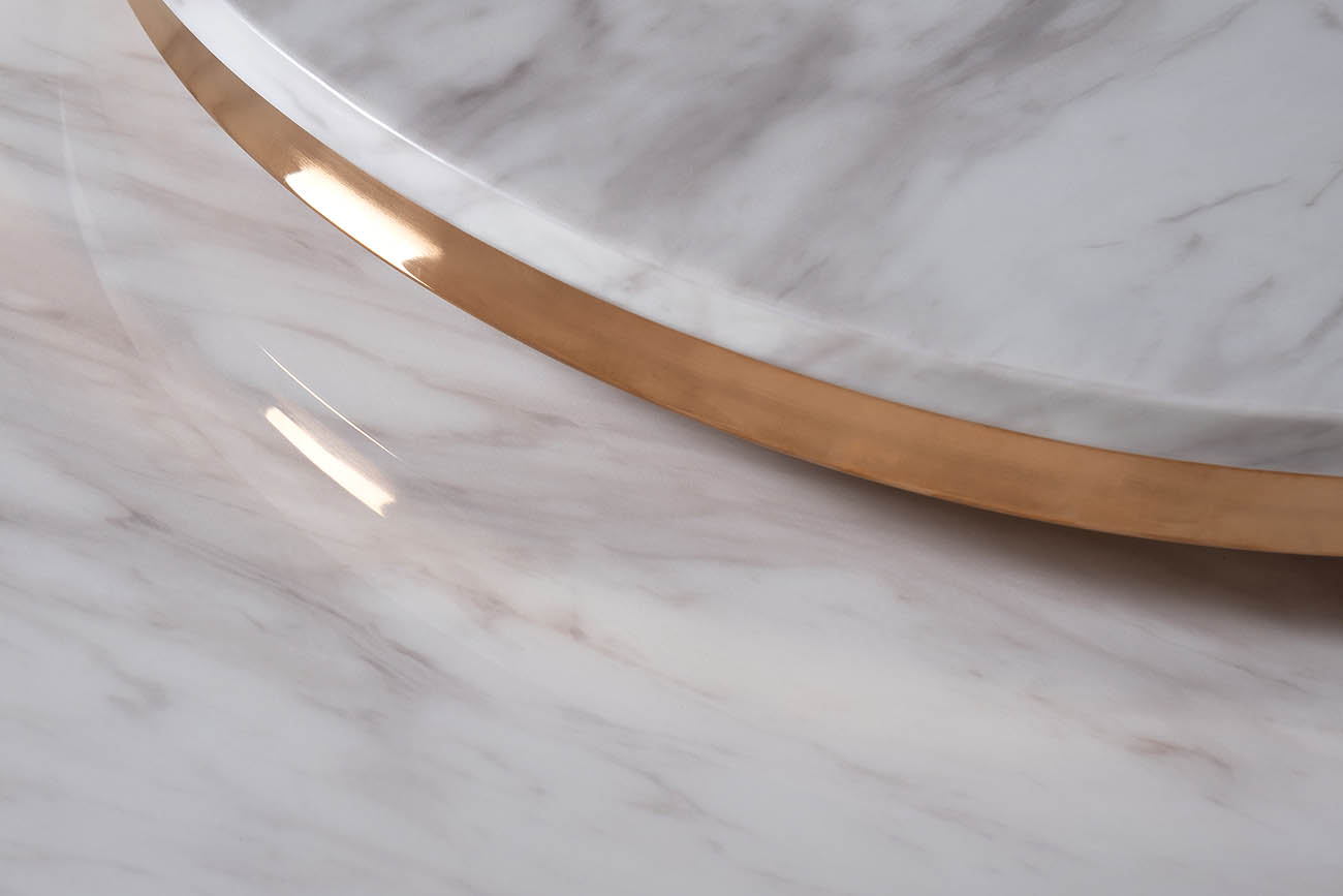 Набор из 2х журнальных столиков (искусственный мрамор) 2