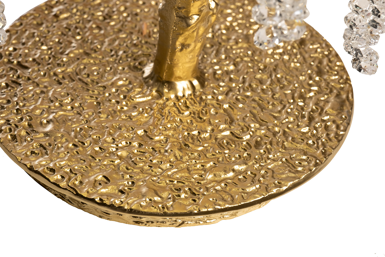 Лампа настольная со стеклянными подвесами цвет золото 3