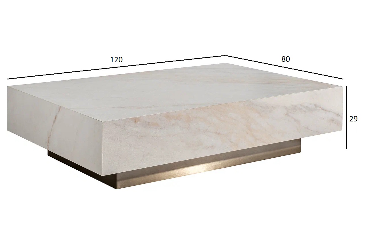 Стол журнальный Agate светлый керамический 7