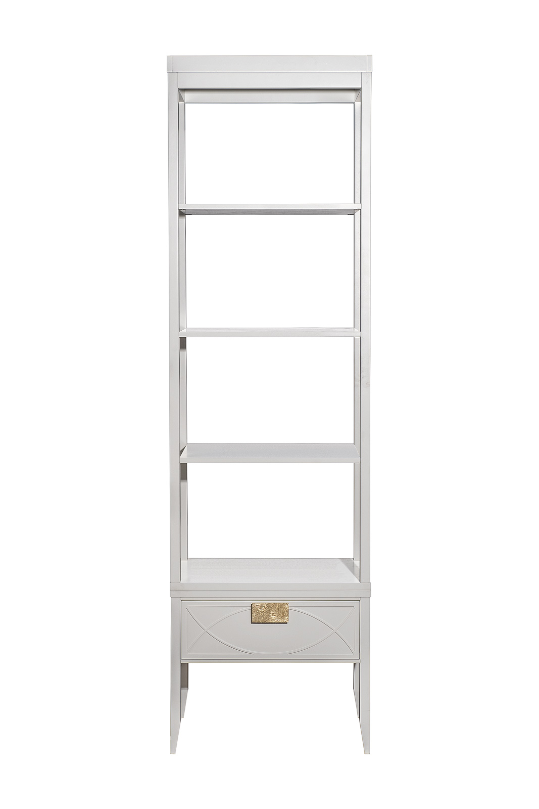 Шкаф-витрина открытый с тумбочкой прикроватной бежевый 1