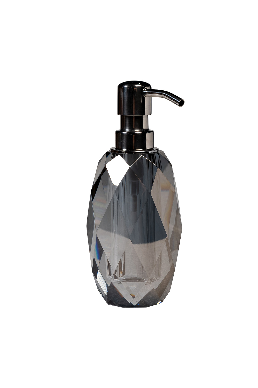 Диспенсер для мыла стеклянный дымчатый 50мл 1