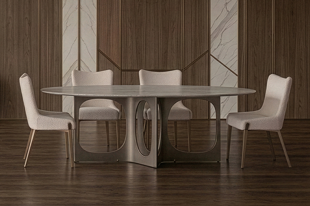 Стул обеденный букле белый/бронза 8