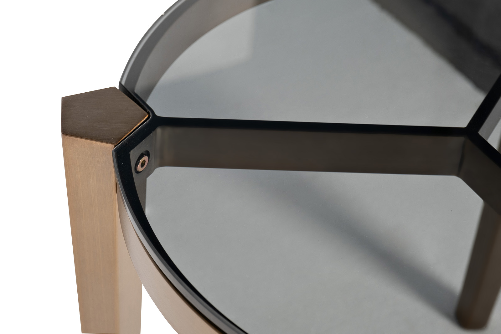 Столик журнальный круглый со стеклом 2