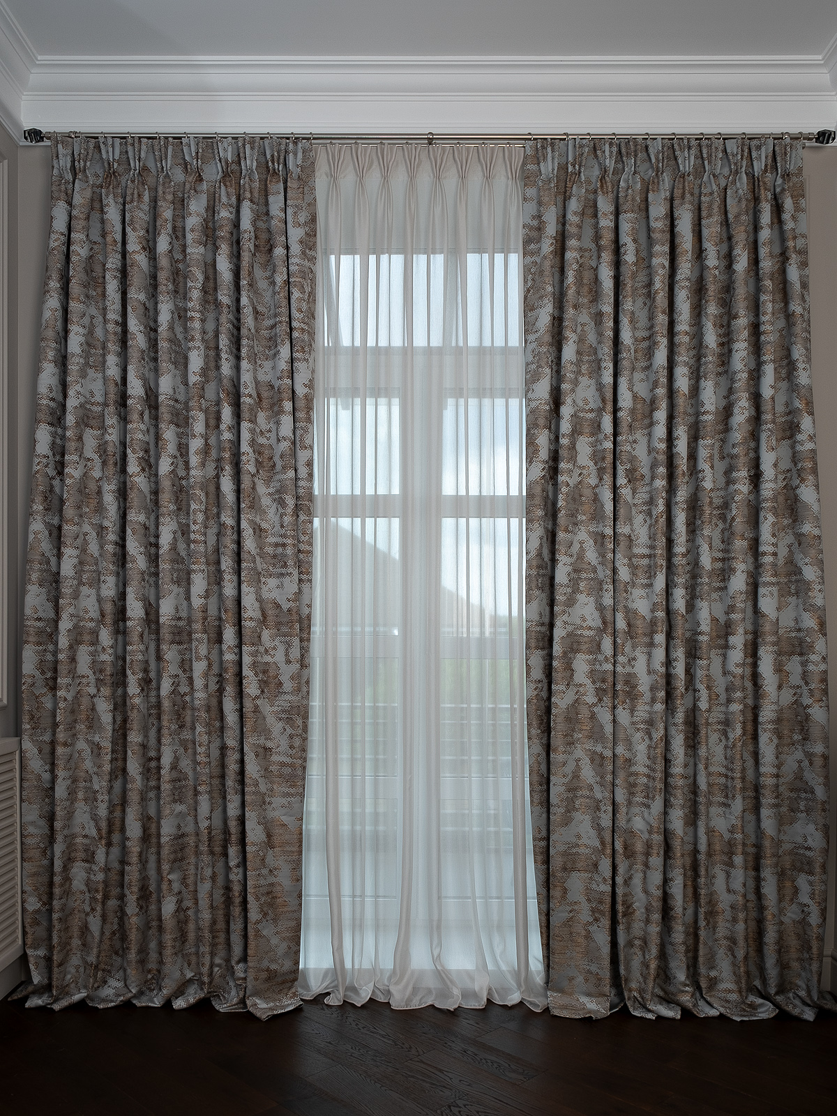 Портьера Bromley 275х260см голубая 1