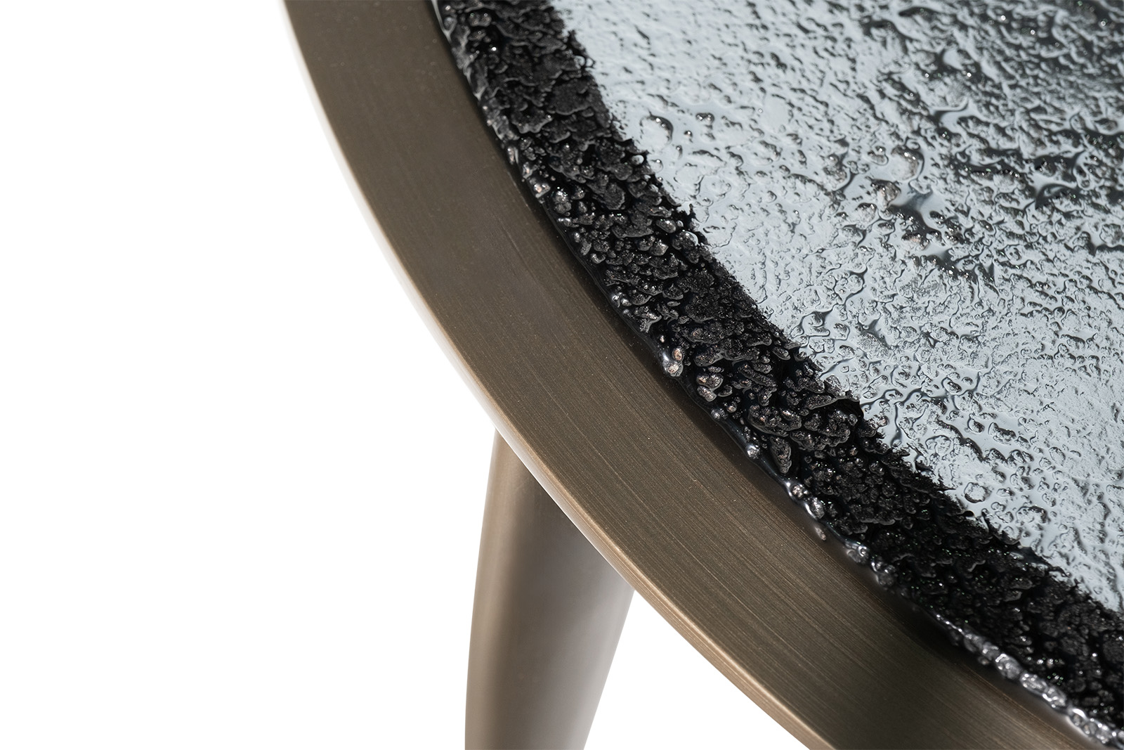 Стол журнальный круглый со стеклом 3