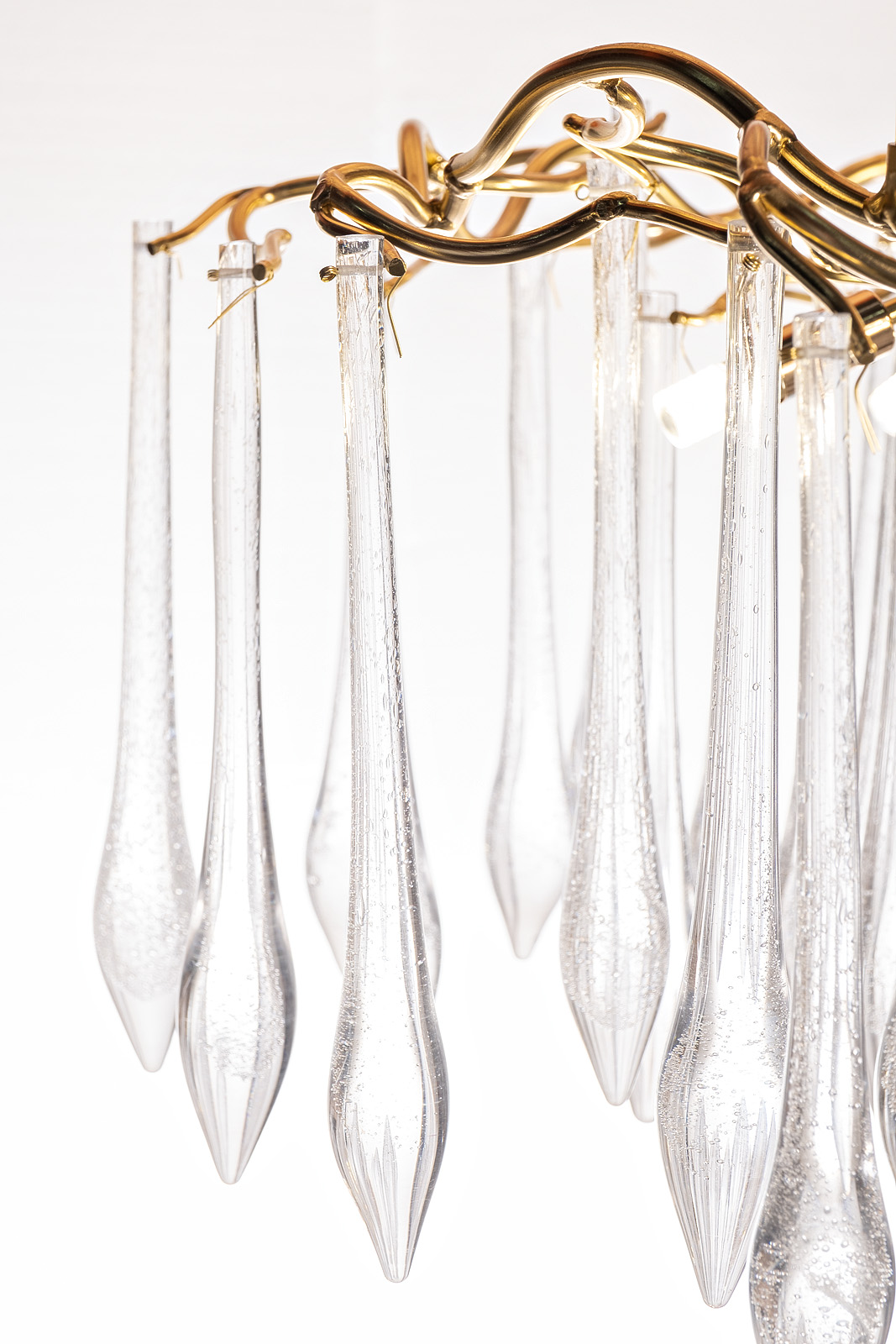 Люстра «Капли» круглая золото 2