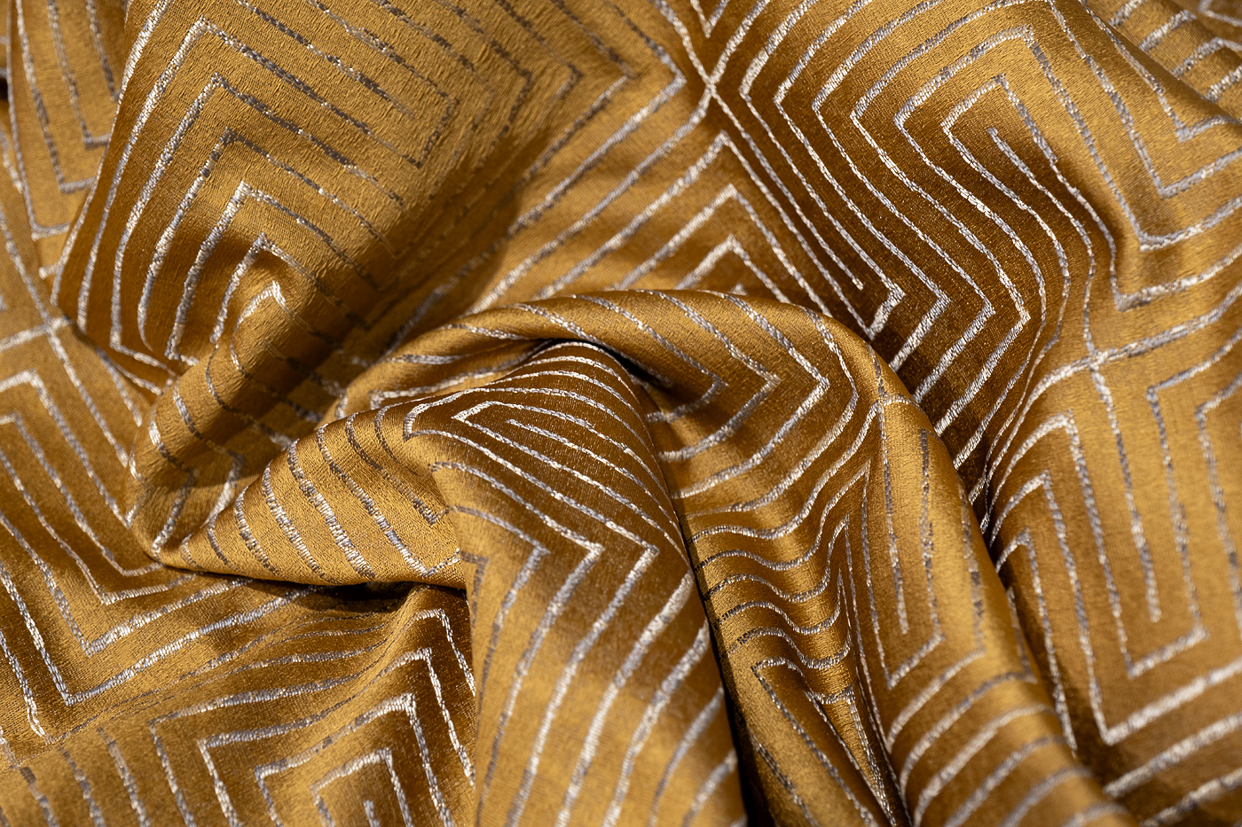 Покрывало Глосс (Gloss) 260х260см горчичное 6