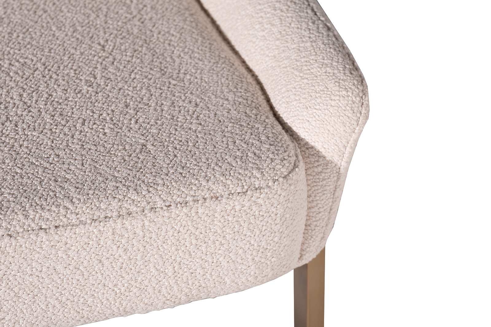 Стул обеденный букле белый/бронза 4