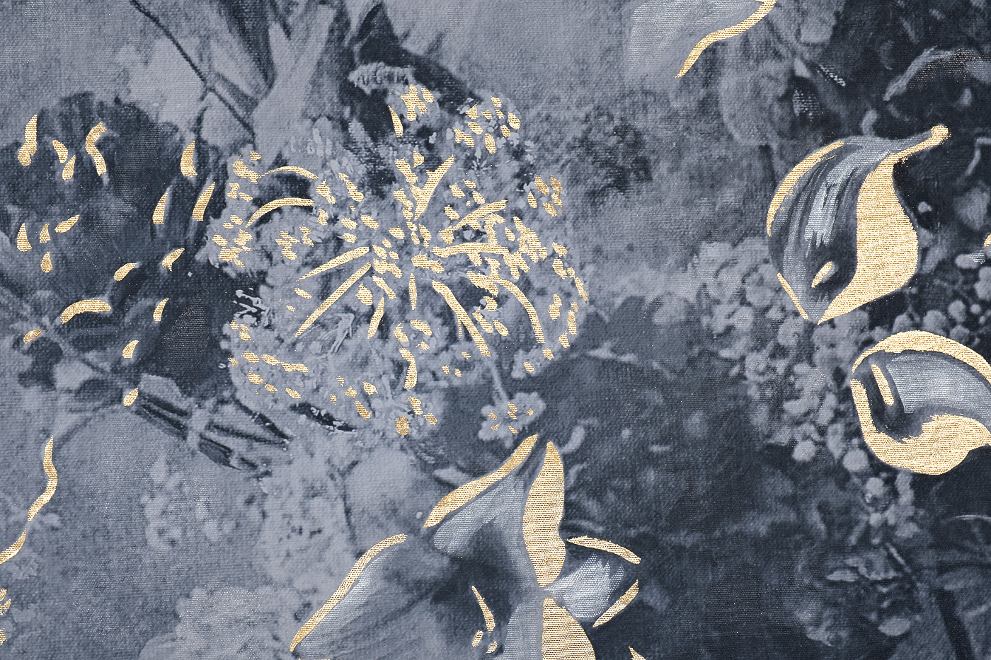 Холст «Африка лошадь-1» в золотом багете 2