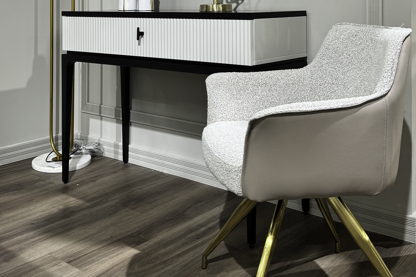 Стул обеденный вращающийся букле/экокожа 5