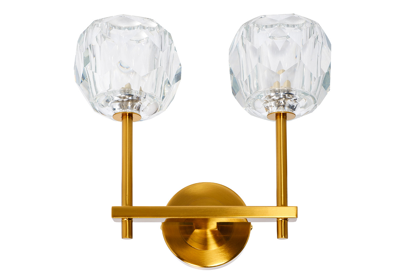 Бра DECO латунь с 2мя стеклянными плафонами 1