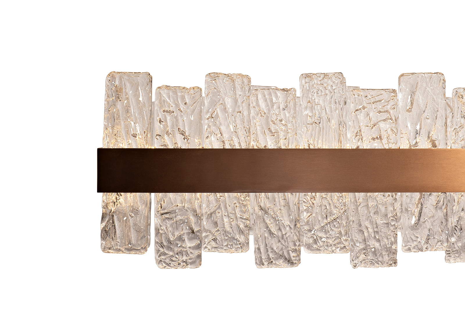 Люстра подвесная прямоугольная из рифленого стекла 2