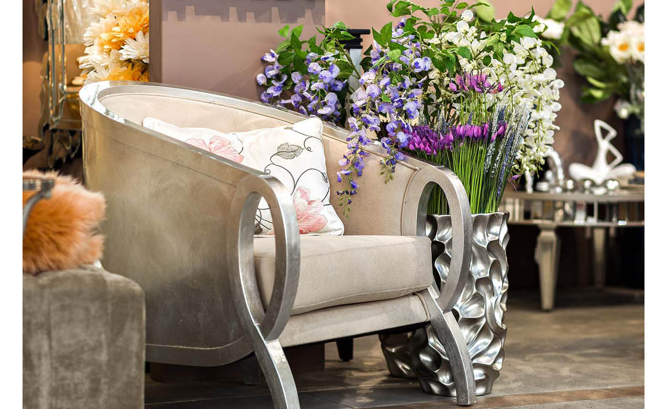 Кашпо серебряное 3