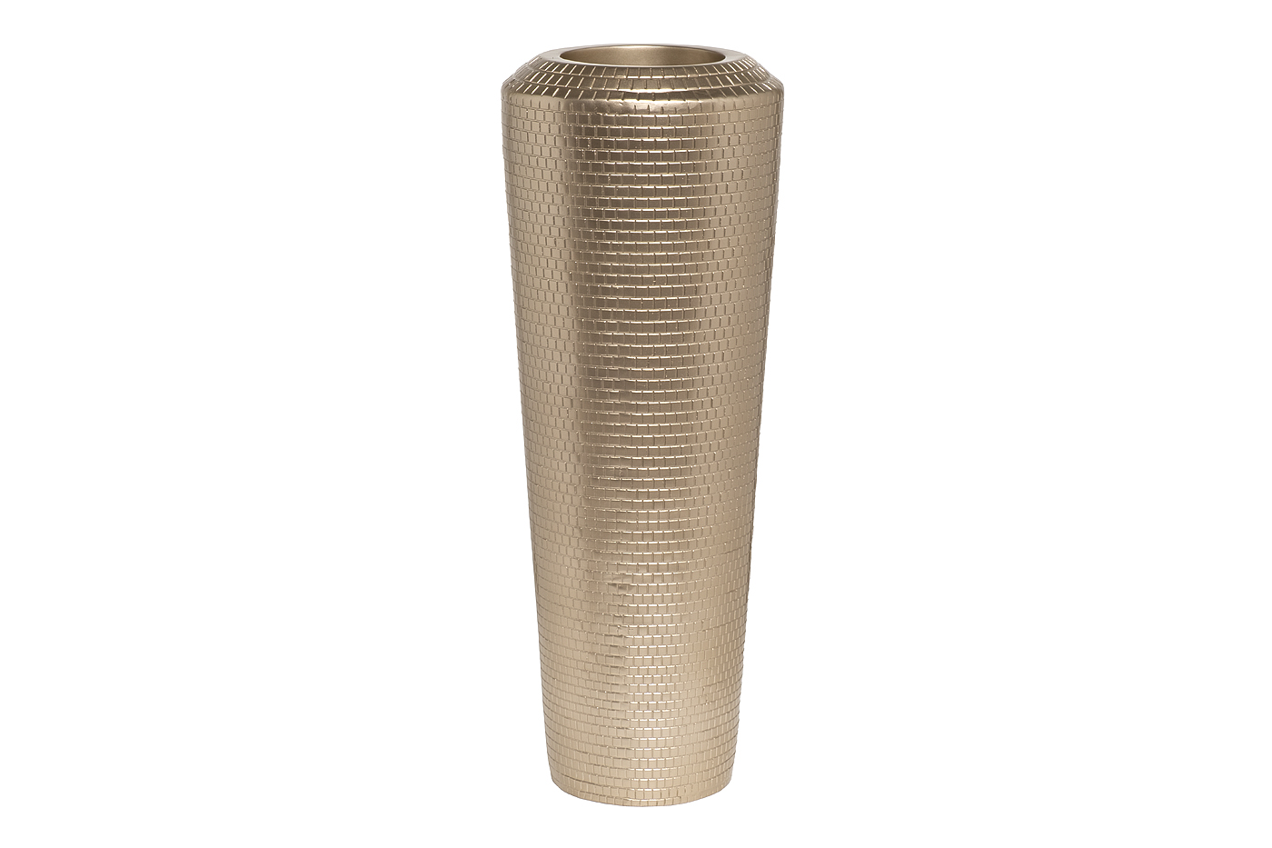 Кашпо с фактурной отделкой шампань 1