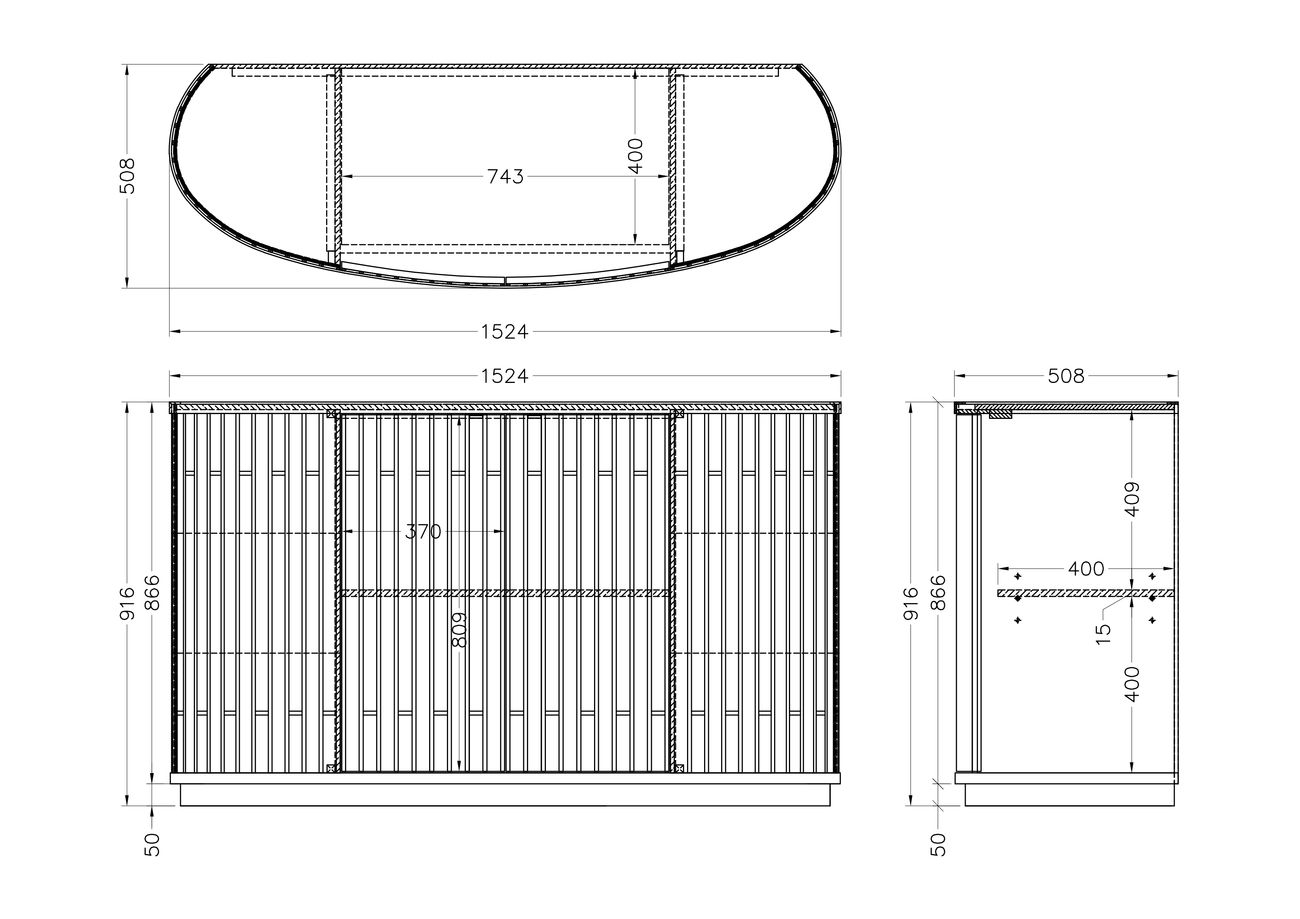 Комод зеркальный двухдверный 8