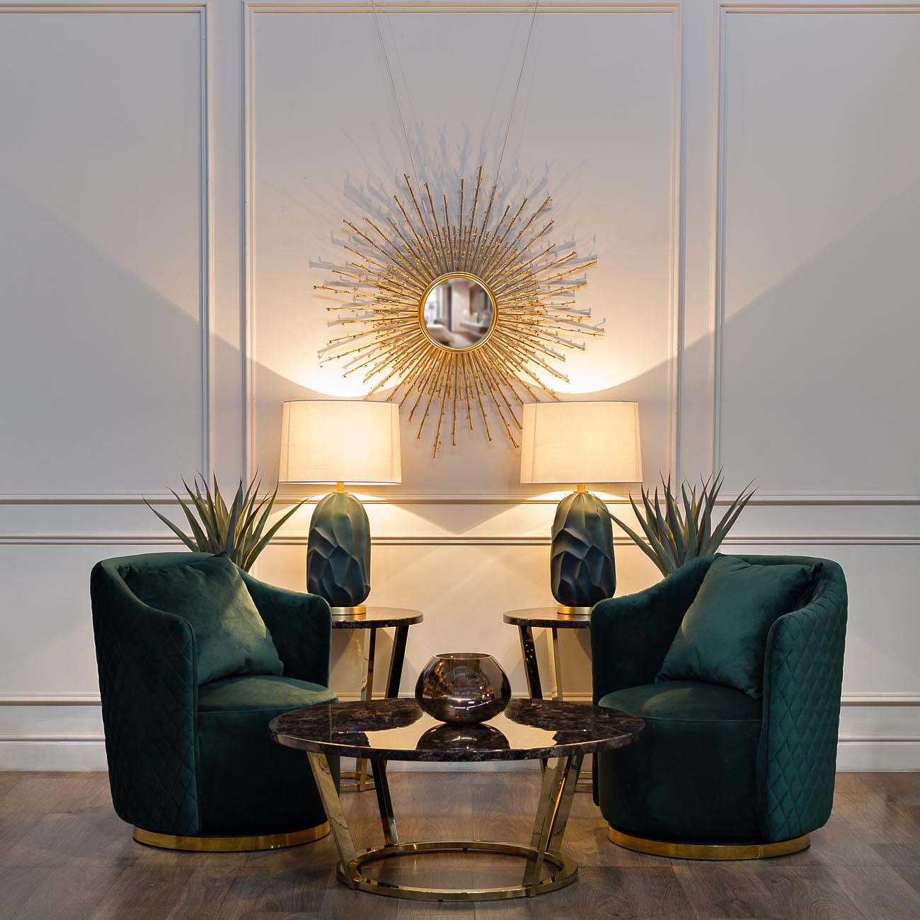 Стол журнальный Dark Emperador коричневый/золото 4