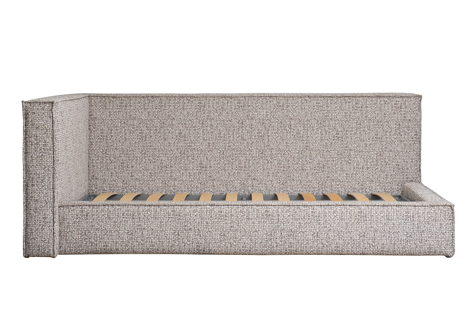 Кровать Runa детская угловая с подъемным механизмом шенилл серый 1