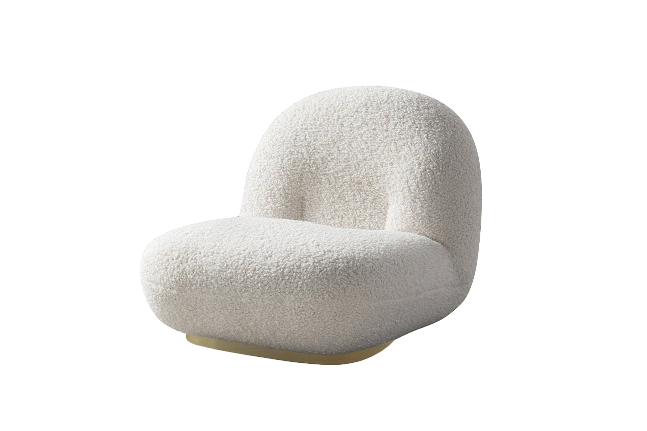 Кресло Albano искусственный мех белое 2