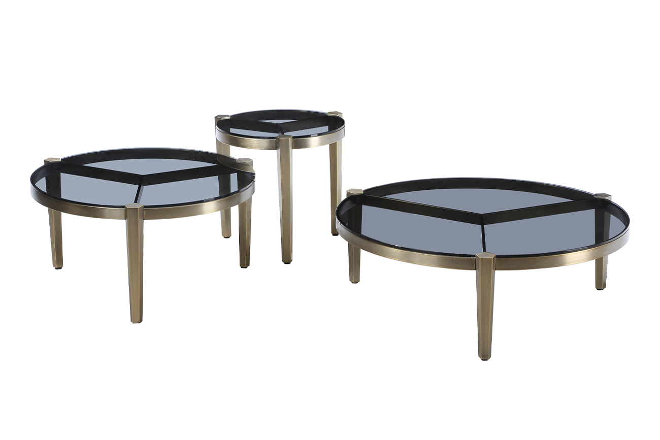 Стол журнальный круглый со стеклом 5