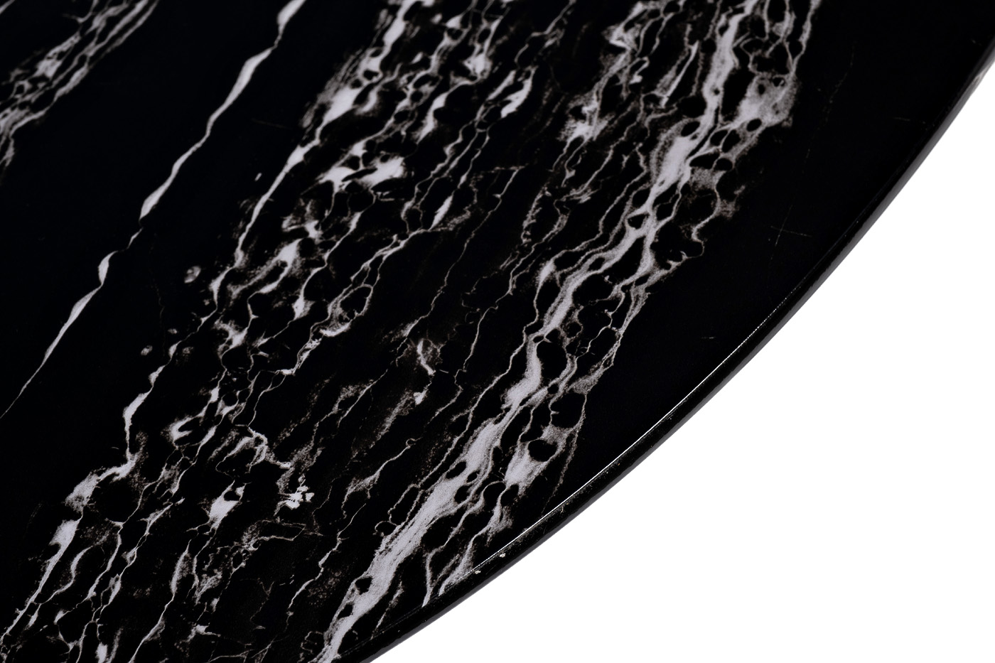 Стол журнальный овальный черный/хром 4