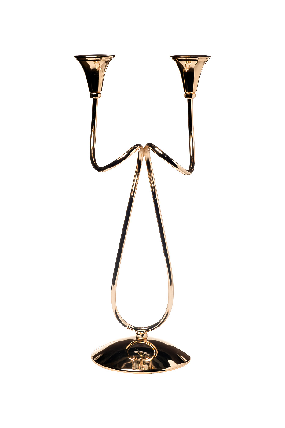 Подсвечник металлический золотой 1