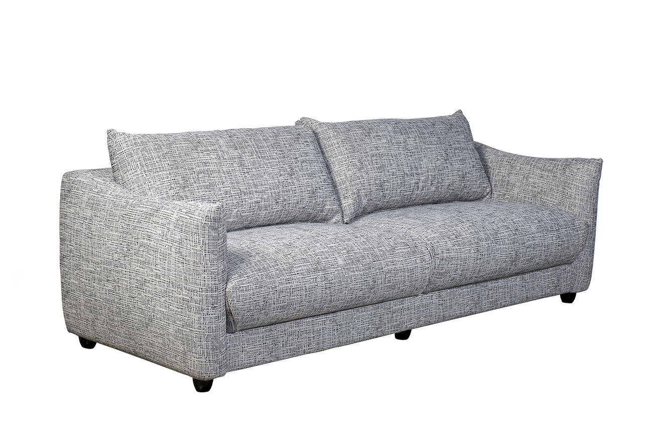 Диван трехместный серый 2